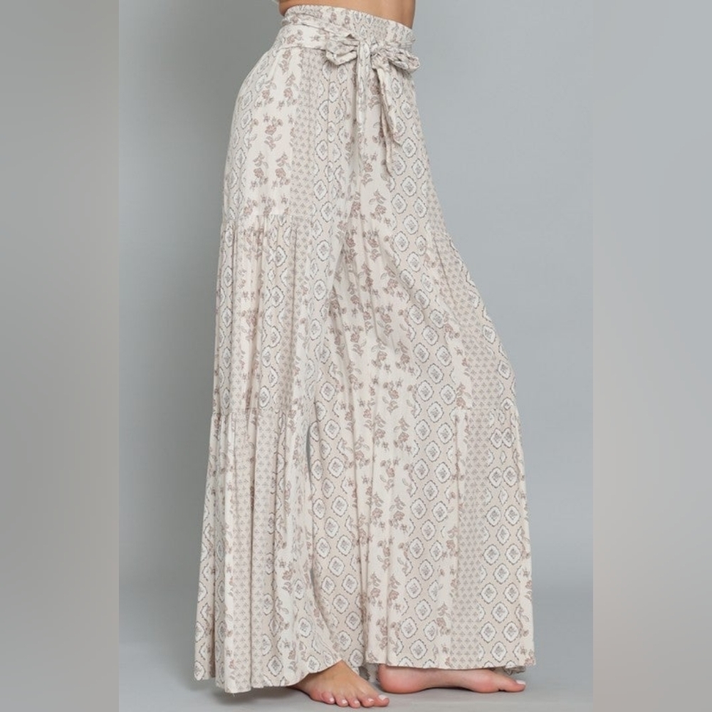 Baltic Born Women’s High Waist Boho Print Wide Leg Pants Size M - Picture 6 of 14